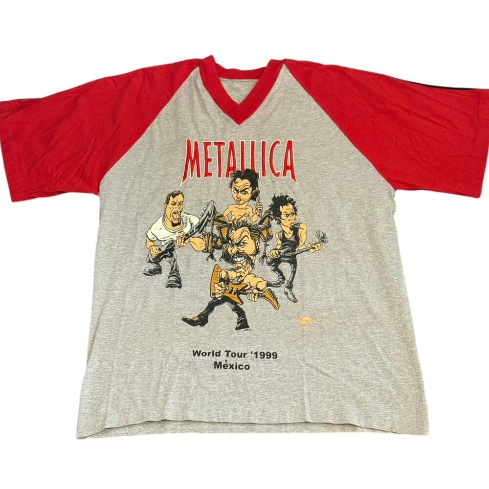 Vintage 90s Metallica Pantera 1999 Mexican Boot Embroidered Tour Shirt Large